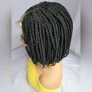 Braided lace wigs,  100% handmade NWOT,  long braids,  updo  half ponytail # 1